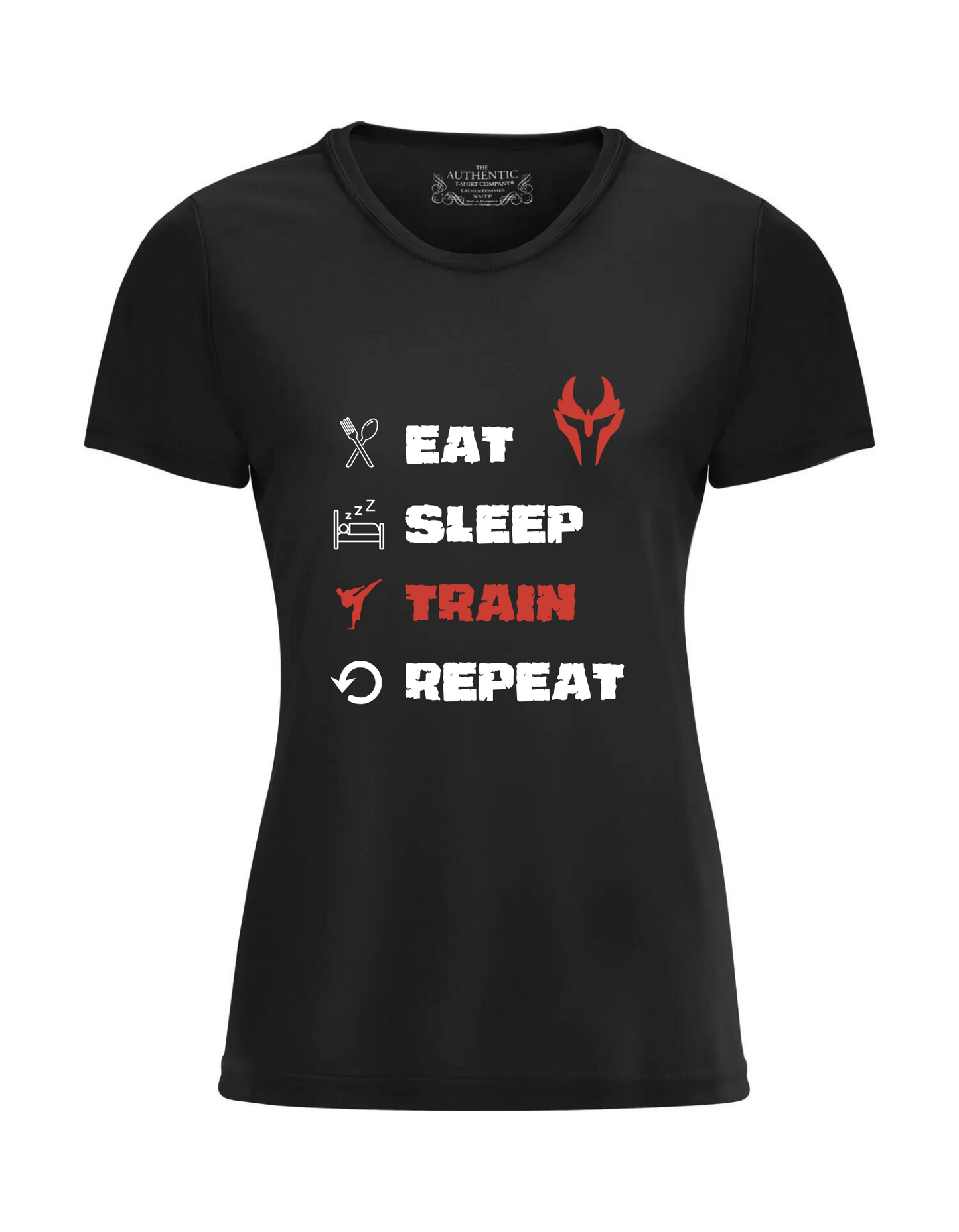 Eat Sleep Train Repeat - Cotton T-Shirt /w Gladiator Logo